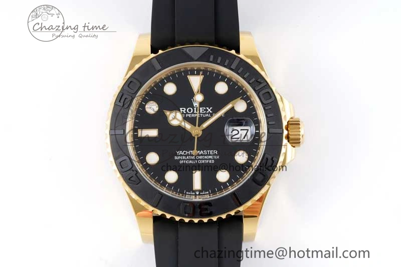 Fashionable Yacht-Master 42mm 226658 CLEAN 1:1 Best Edition Black Ceramic Bezel on Oysterflex Strap VR 2007