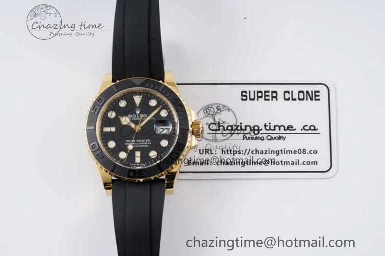 Fashionable Yacht-Master 42mm 226658 CLEAN 1:1 Best Edition Black Ceramic Bezel on Oysterflex Strap VR 2007