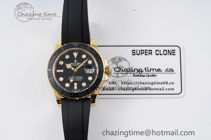 Fashionable Yacht-Master 42mm 226658 CLEAN 1:1 Best Edition Black Ceramic Bezel on Oysterflex Strap VR 2007