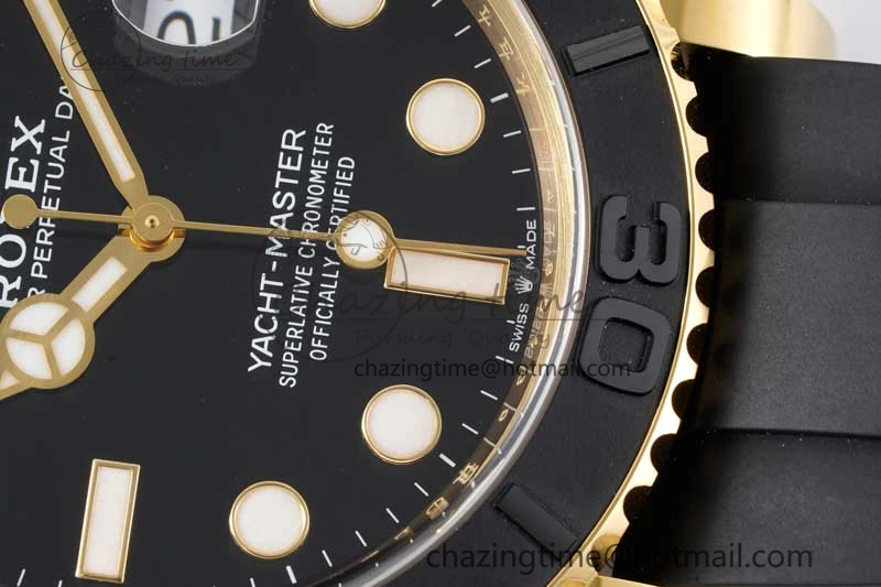 Fashionable Yacht-Master 42mm 226658 CLEAN 1:1 Best Edition Black Ceramic Bezel on Oysterflex Strap VR 2007