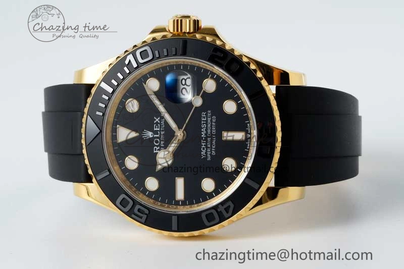 Yacht-Master 42mm 226658 YG 3EF 1:1 Best Edition 3D Black Ceramic Bezel on Oysterflex Strap VR Tailored 2303