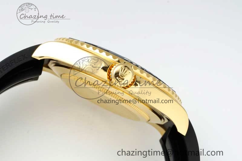 Yacht-Master 42mm 226658 YG 3EF 1:1 Best Edition 3D Black Ceramic Bezel on Oysterflex Strap VR Tailored 2303