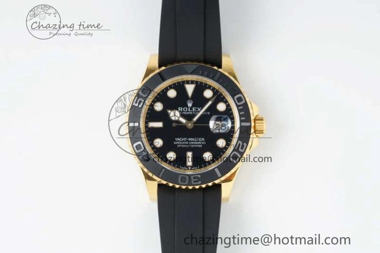 Yacht-Master 42mm 226658 YG 3EF 1:1 Best Edition 3D Black Ceramic Bezel on Oysterflex Strap VR Tailored 2303