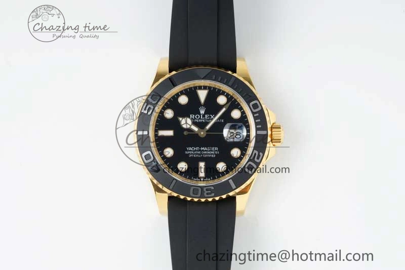 Yacht-Master 42mm 226658 YG 3EF 1:1 Best Edition 3D Black Ceramic Bezel on Oysterflex Strap VR Tailored 2303