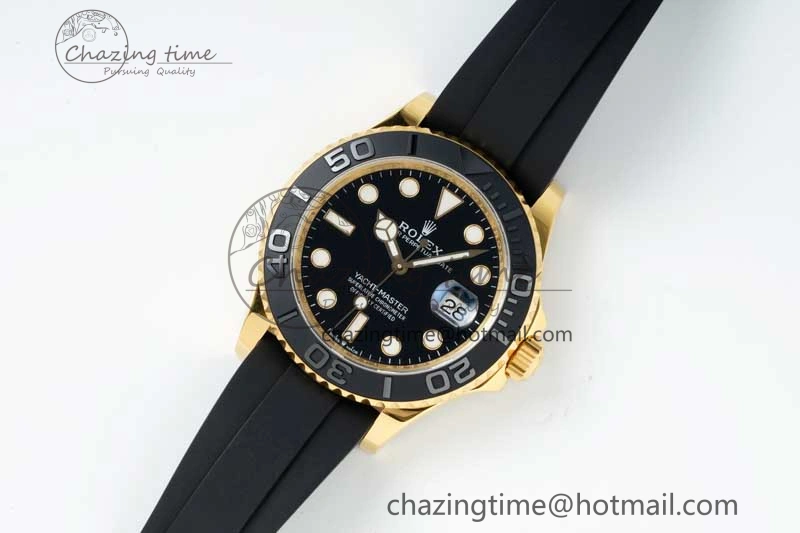 Yacht-Master 42mm 226658 YG 3EF 1:1 Best Edition 3D Black Ceramic Bezel on Oysterflex Strap VR Tailored 2303