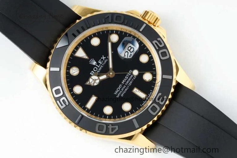 Yacht-Master 42mm 226658 YG 3EF 1:1 Best Edition 3D Black Ceramic Bezel on Oysterflex Strap VR Tailored 2303