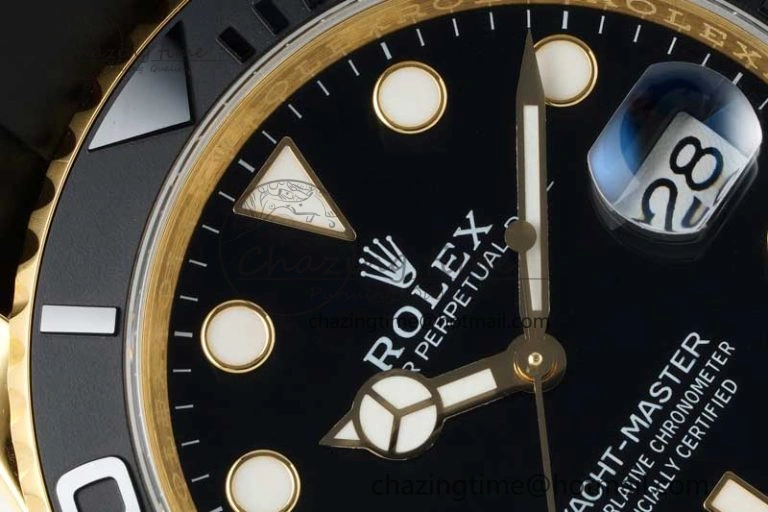 Yacht-Master 42mm 226658 YG 3EF 1:1 Best Edition 3D Black Ceramic Bezel on Oysterflex Strap VR Tailored 2303