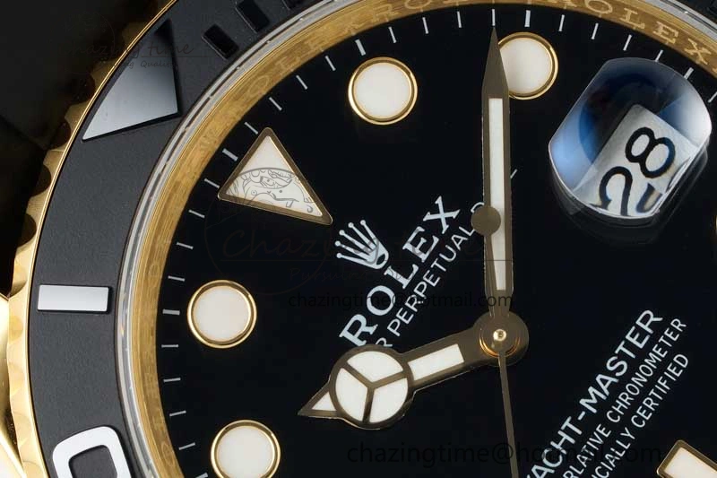 Yacht-Master 42mm 226658 YG 3EF 1:1 Best Edition 3D Black Ceramic Bezel on Oysterflex Strap VR Tailored 2303