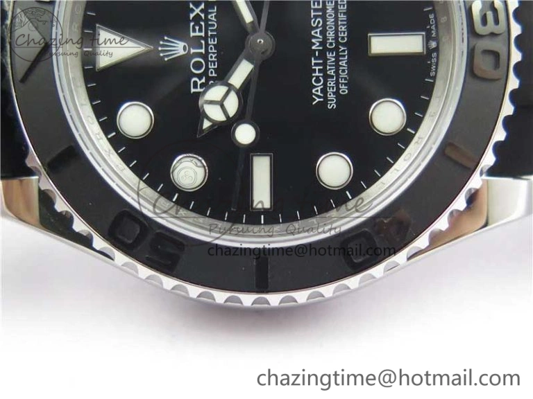 Yacht-Master 42mm 226659 Bp Maker 1:1 Best Edition 3D Black Ceramic Bezel on Black Rubber Strap SA Affordable 3144