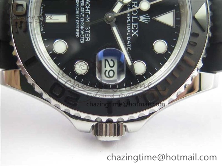 Yacht-Master 42mm 226659 Bp Maker 1:1 Best Edition 3D Black Ceramic Bezel on Black Rubber Strap SA Affordable 3144