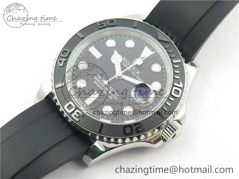 Yacht-Master 42mm 226659 Bp Maker 1:1 Best Edition 3D Black Ceramic Bezel on Black Rubber Strap SA Affordable 3144
