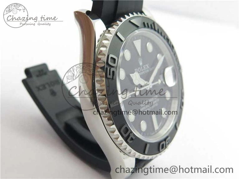 Yacht-Master 42mm 226659 Bp Maker 1:1 Best Edition 3D Black Ceramic Bezel on Black Rubber Strap SA Affordable 3144