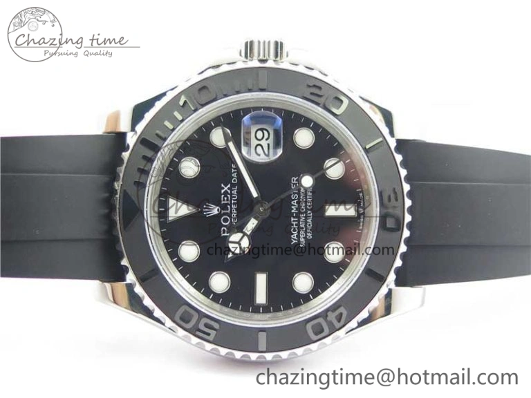 Yacht-Master 42mm 226659 Bp Maker 1:1 Best Edition 3D Black Ceramic Bezel on Black Rubber Strap SA Affordable 3144
