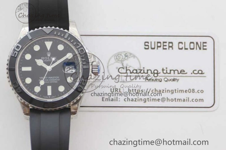Yacht-Master 42mm 226659 TWA 1:1 Best Edition 3D Black Ceramic Bezel on Oysterflex Strap VR Unisex 2085