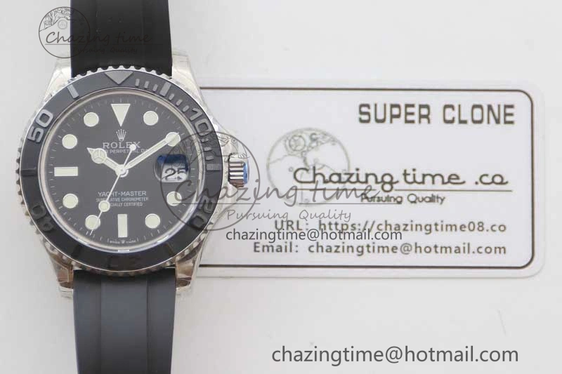 Yacht-Master 42mm 226659 TWA 1:1 Best Edition 3D Black Ceramic Bezel on Oysterflex Strap VR Unisex 2085