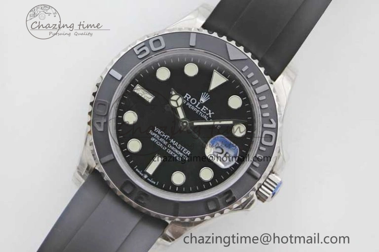 Yacht-Master 42mm 226659 TWA 1:1 Best Edition 3D Black Ceramic Bezel on Oysterflex Strap VR Unisex 2085