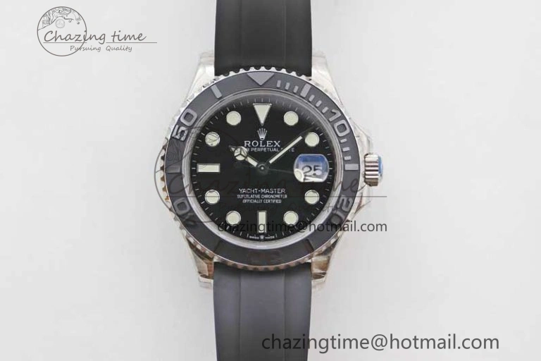Yacht-Master 42mm 226659 TWA 1:1 Best Edition 3D Black Ceramic Bezel on Oysterflex Strap VR Unisex 2085