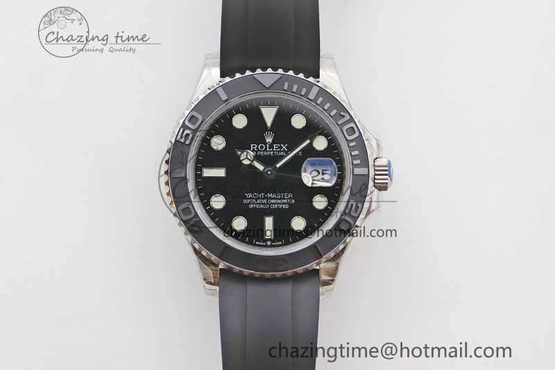 Yacht-Master 42mm 226659 TWA 1:1 Best Edition 3D Black Ceramic Bezel on Oysterflex Strap VR Unisex 2085
