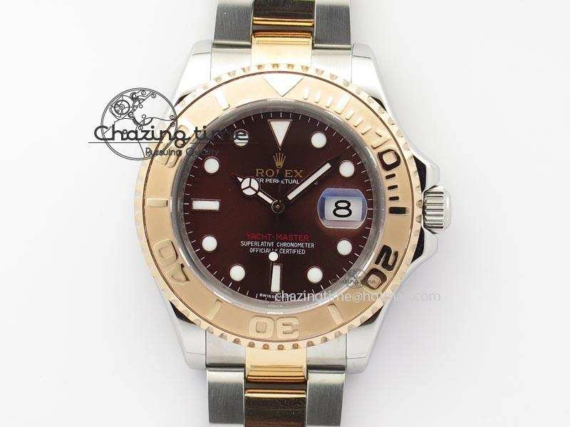 Yacht-Master BP Maker 116621 RG Bezel Brown Dial On SS Bracelet A FashionForward 3865