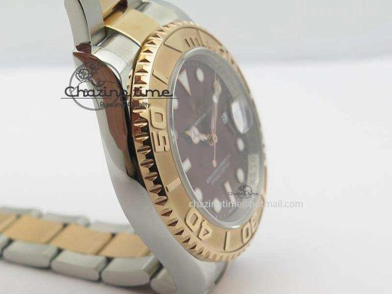 Yacht-Master BP Maker 116621 RG Bezel Brown Dial On SS Bracelet A FashionForward 3865