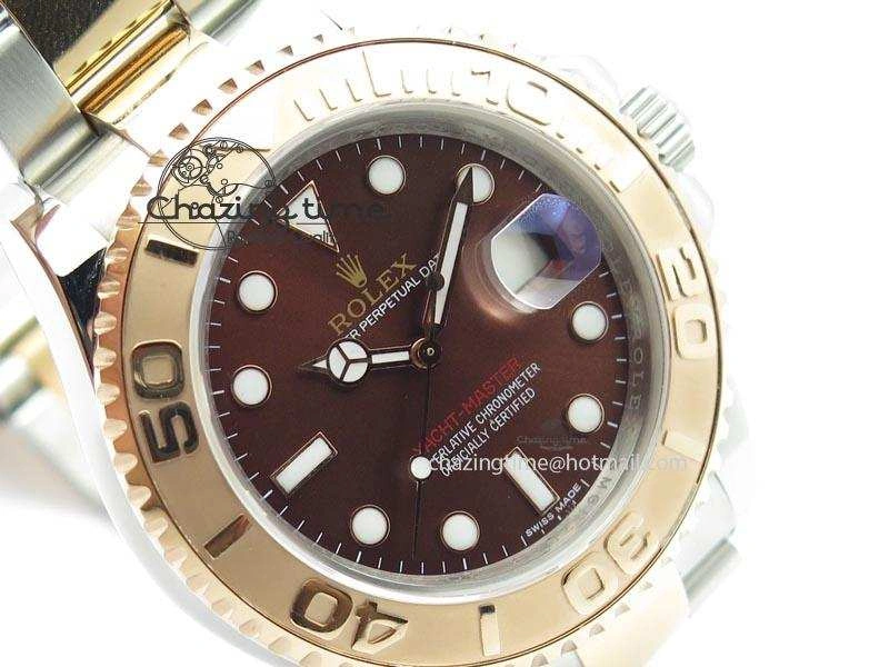 Yacht-Master BP Maker 116621 RG Bezel Brown Dial On SS Bracelet A FashionForward 3865