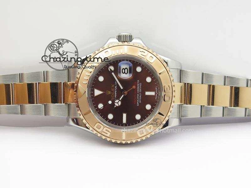 Yacht-Master BP Maker 116621 RG Bezel Brown Dial On SS Bracelet A FashionForward 3865
