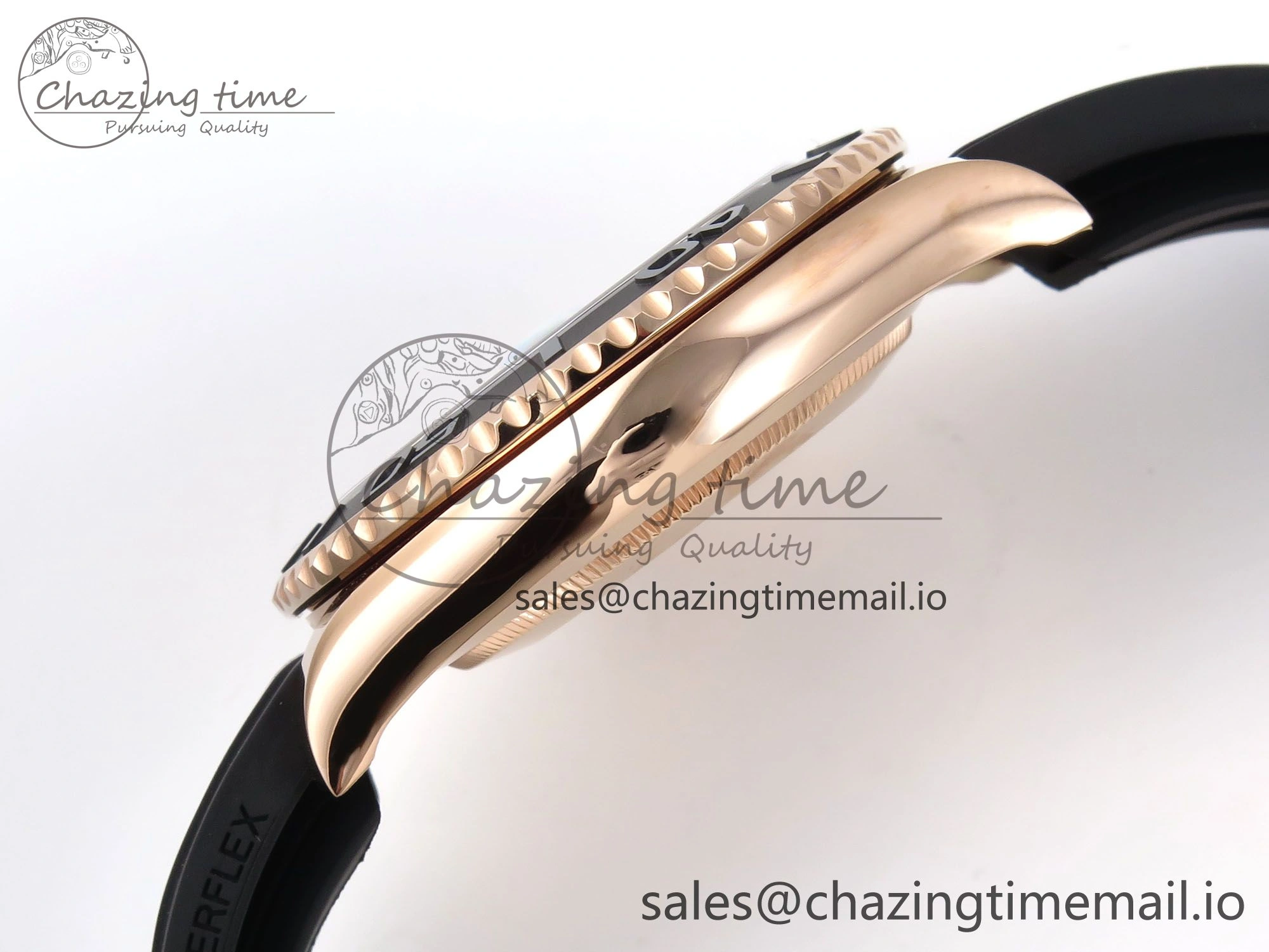 Reliable Yacht-Master RG 126655 QF+ 1:1 Best Edition Black Dial on Oysterflex Strap VR 949