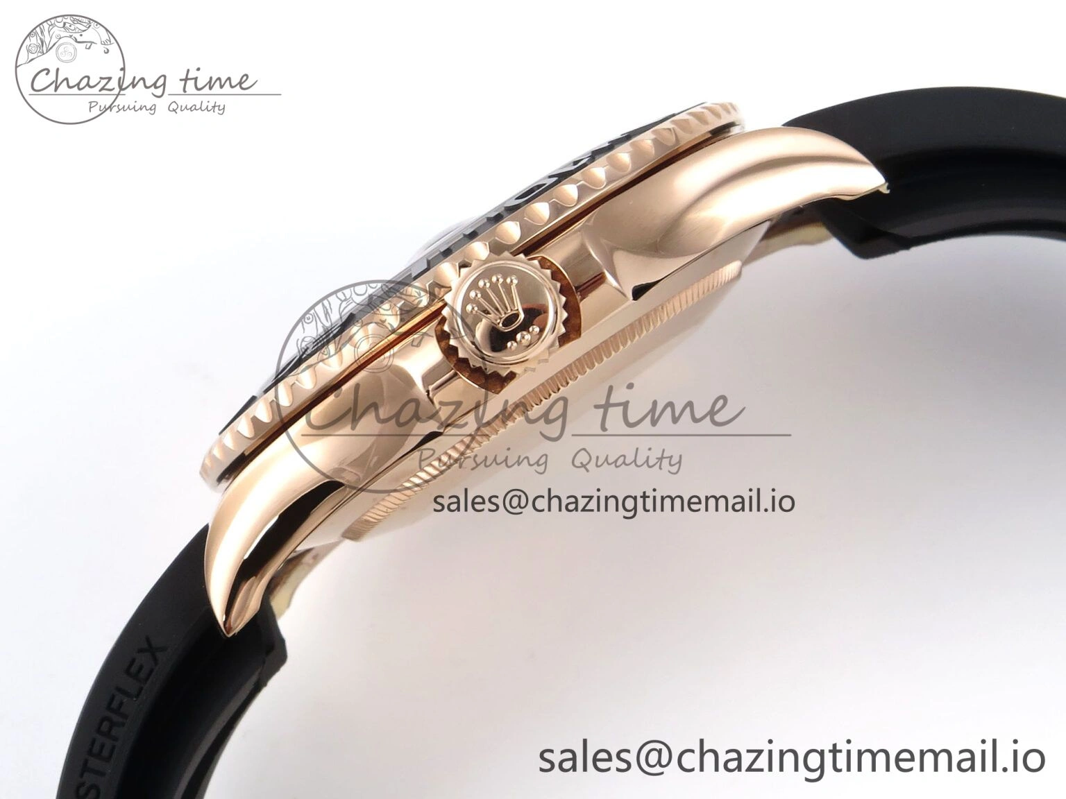 Reliable Yacht-Master RG 126655 QF+ 1:1 Best Edition Black Dial on Oysterflex Strap VR 949