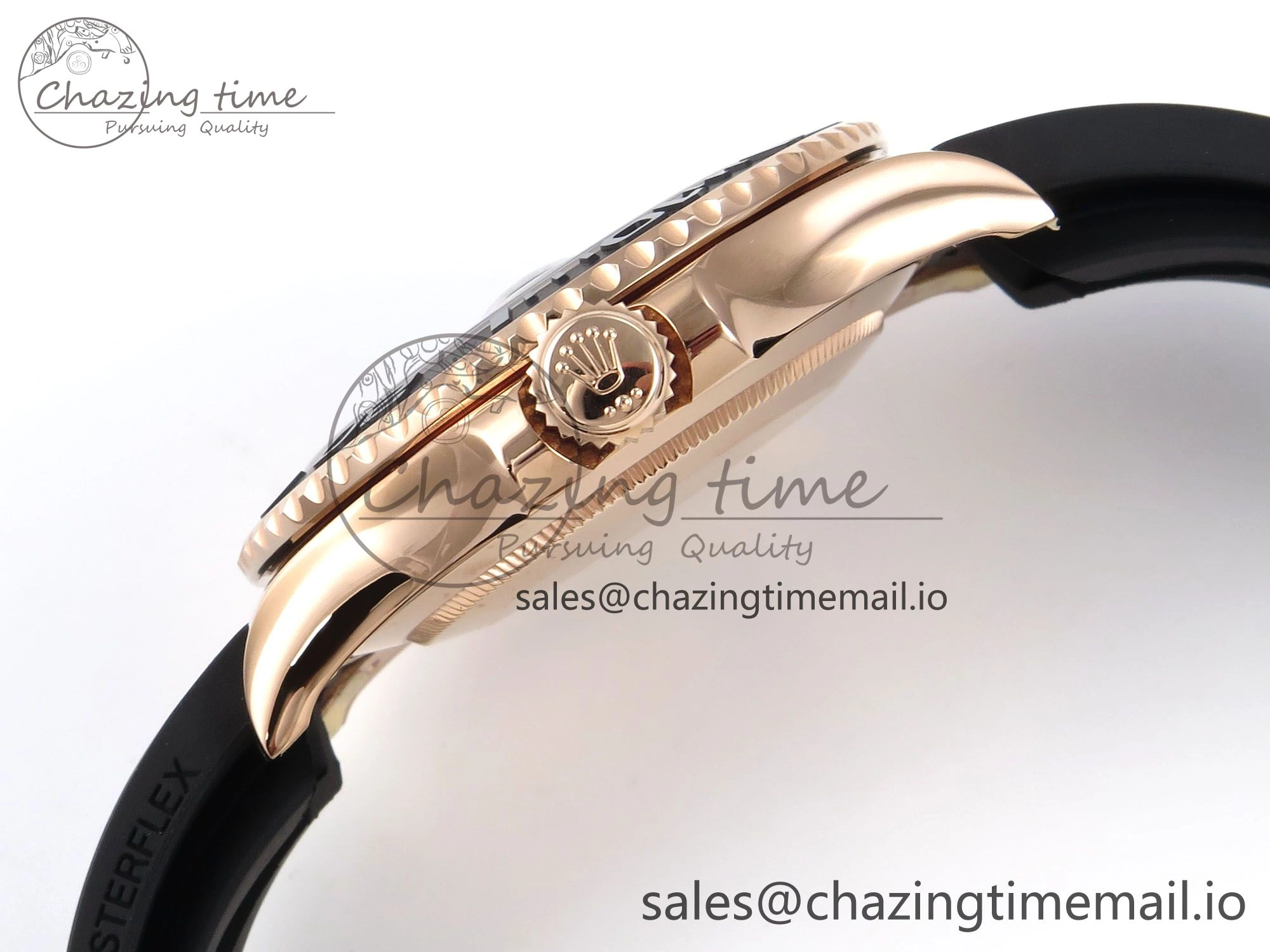 Reliable Yacht-Master RG 126655 QF+ 1:1 Best Edition Black Dial on Oysterflex Strap VR 949
