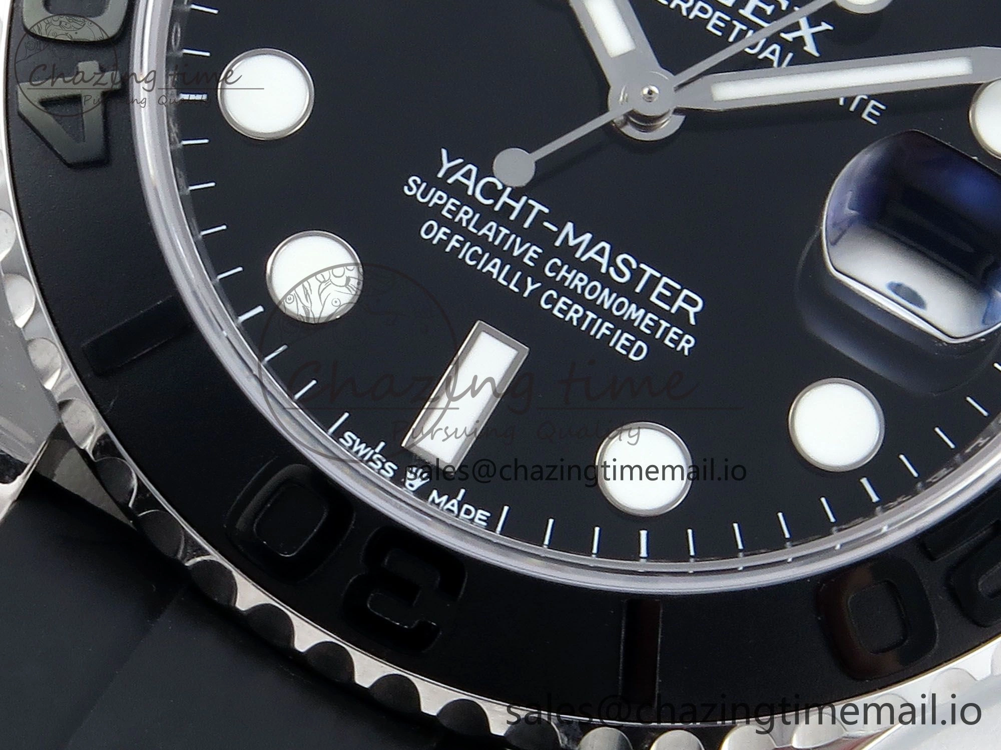 Contemporary Yacht-Master SS 226659 QF+ 1:1 Best Edition Black Dial on Oysterflex Strap VR 650