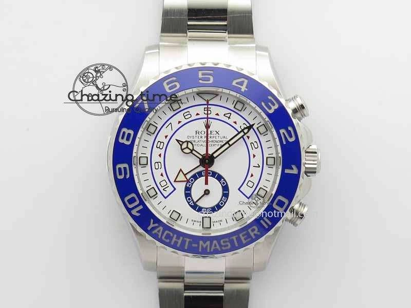 Breathable YachtMaster II 116680 SS Blue Ceramic JF 1:1 Best Edition On SS Bracelet A7750 V 3655