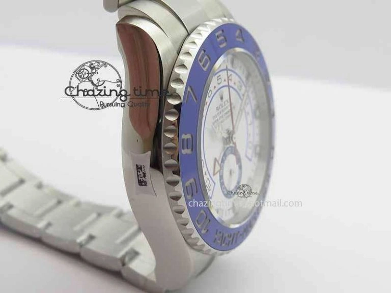 Breathable YachtMaster II 116680 SS Blue Ceramic JF 1:1 Best Edition On SS Bracelet A7750 V 3655