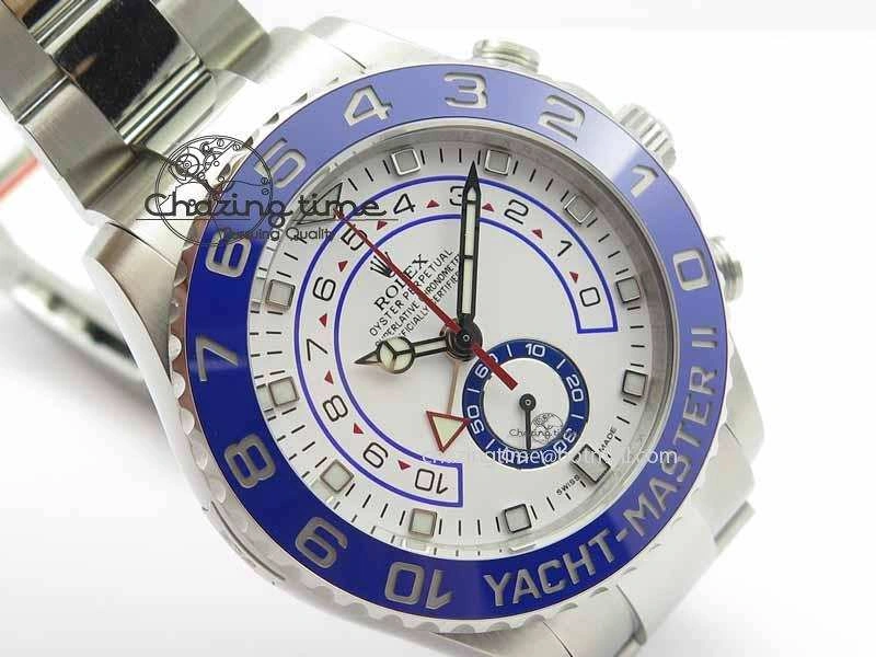 Breathable YachtMaster II 116680 SS Blue Ceramic JF 1:1 Best Edition On SS Bracelet A7750 V 3655