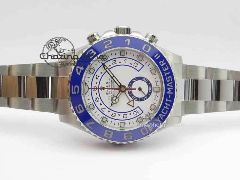 Breathable YachtMaster II 116680 SS Blue Ceramic JF 1:1 Best Edition On SS Bracelet A7750 V 3655
