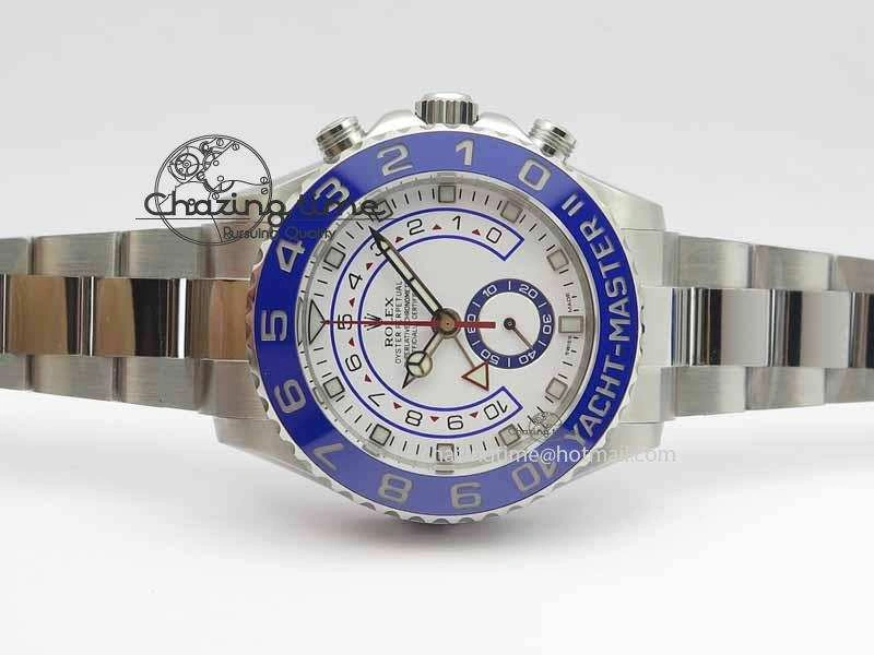 Breathable YachtMaster II 116680 SS Blue Ceramic JF 1:1 Best Edition On SS Bracelet A7750 V 3655