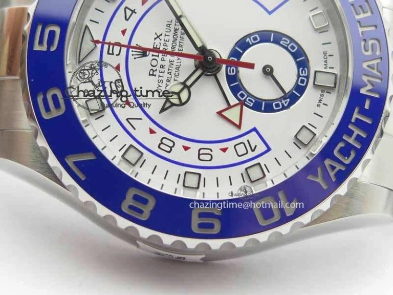 Breathable YachtMaster II 116680 SS Blue Ceramic JF 1:1 Best Edition On SS Bracelet A7750 V 3655