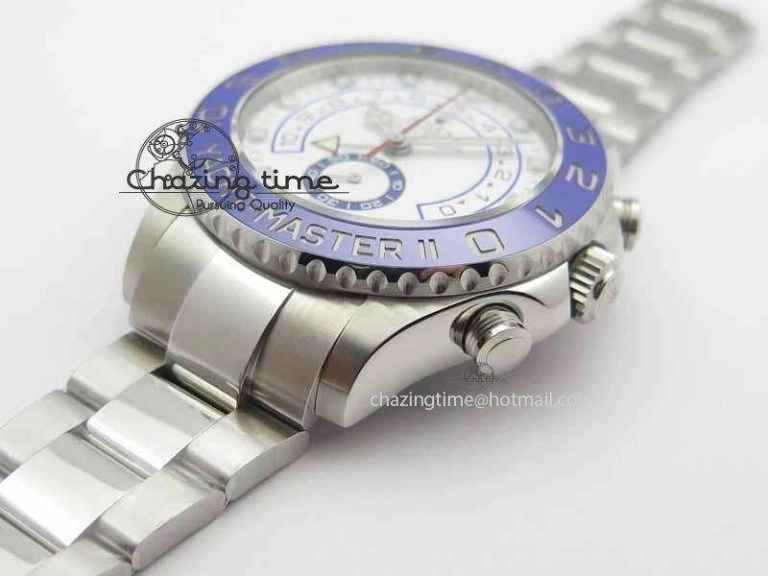 Breathable YachtMaster II 116680 SS Blue Ceramic JF 1:1 Best Edition On SS Bracelet A7750 V 3655