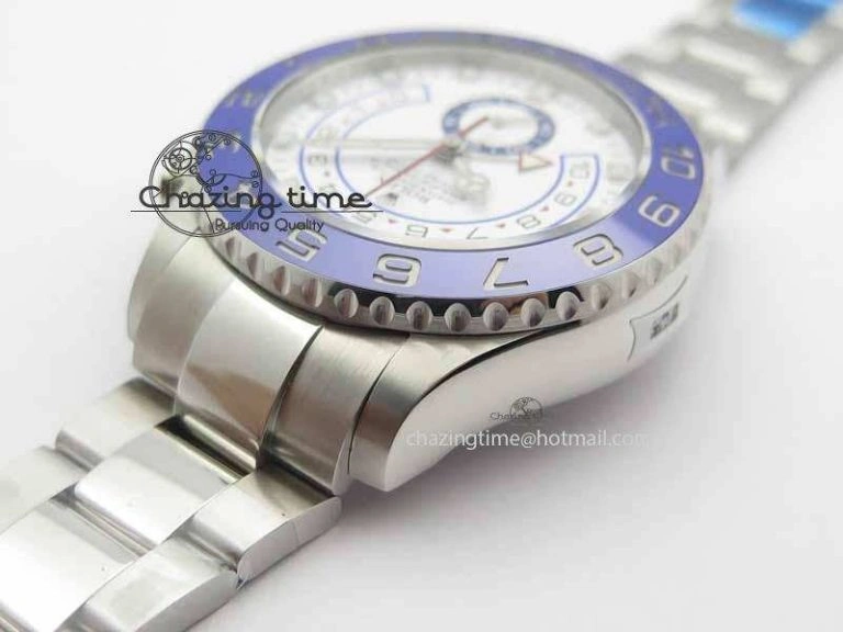 Breathable YachtMaster II 116680 SS Blue Ceramic JF 1:1 Best Edition On SS Bracelet A7750 V 3655