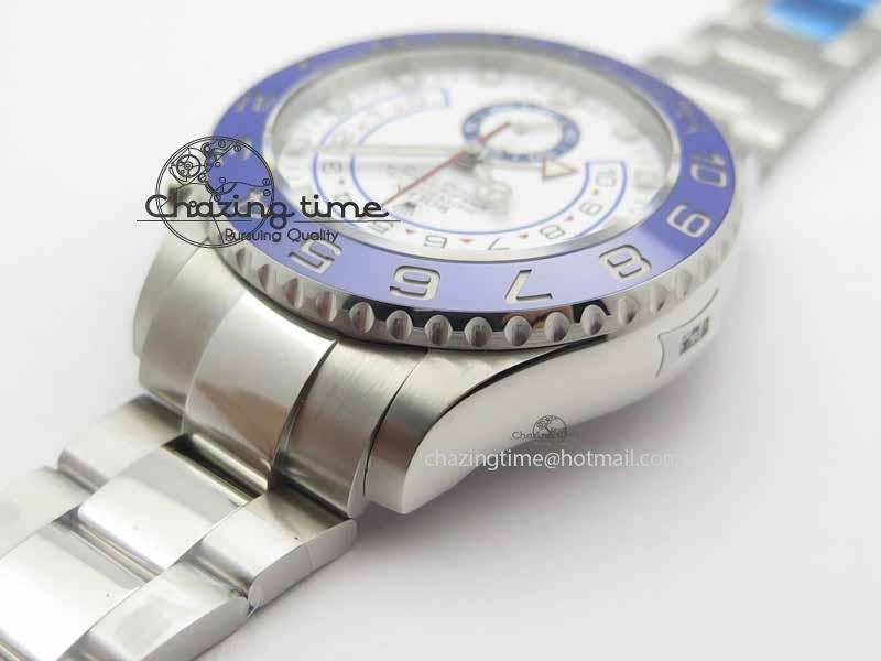Breathable YachtMaster II 116680 SS Blue Ceramic JF 1:1 Best Edition On SS Bracelet A7750 V 3655