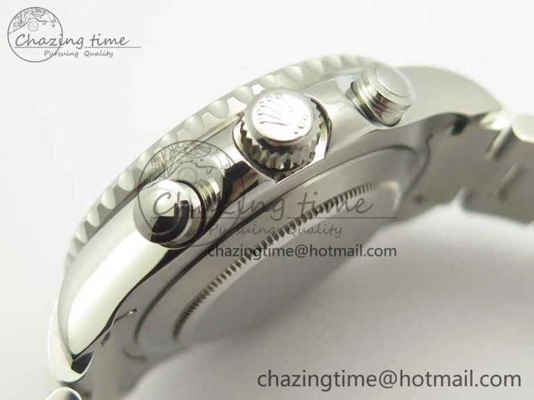 YachtMaster II 116680 SS JF 1:1 Best Edition White Dial Blue Ceramic Bezel on SS Bracelet A7750 V AllSeason 3399