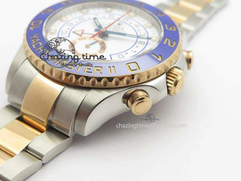 Trendy YachtMaster II 116681 SS RG Blue Ceramic JF 1:1 Best Edition On SS RG Bracelet A 3616