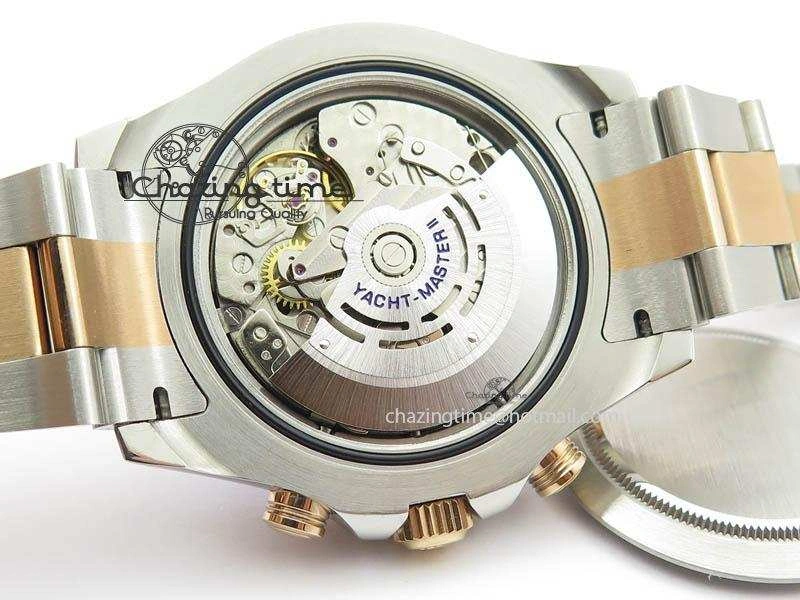Trendy YachtMaster II 116681 SS RG Blue Ceramic JF 1:1 Best Edition On SS RG Bracelet A 3616
