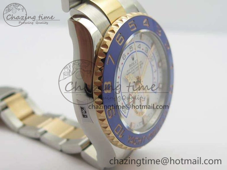 YachtMaster II 116681 SS RG Blue Ceramic New Version Dial JF 1:1 Best Edition On SS RG Bracelet A Breathable 3514