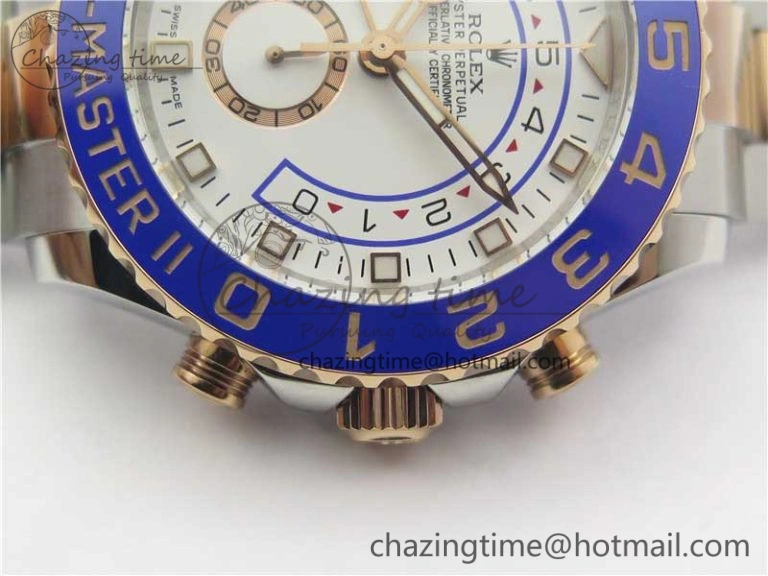 Affordable YachtMaster II 116681 SS RG Blue Ceramic VRF 1:1 Best Edition on SS RG Bracelet A 3041