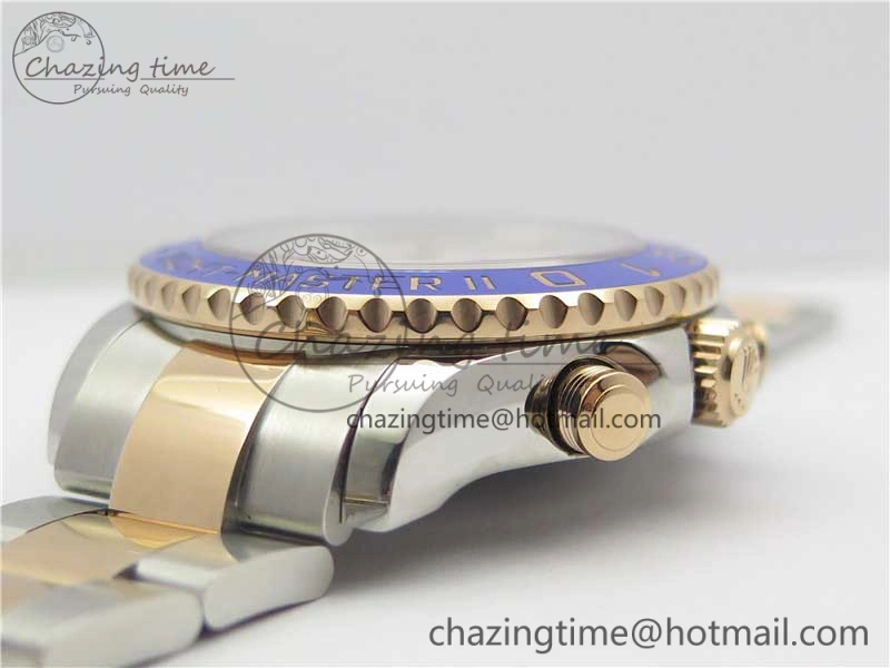 Affordable YachtMaster II 116681 SS RG Blue Ceramic VRF 1:1 Best Edition on SS RG Bracelet A 3041