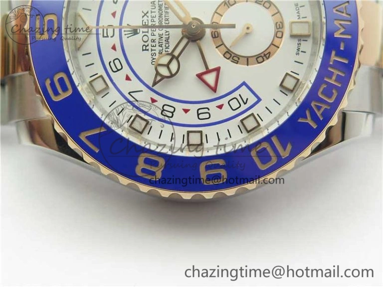 Affordable YachtMaster II 116681 SS RG Blue Ceramic VRF 1:1 Best Edition on SS RG Bracelet A 3041