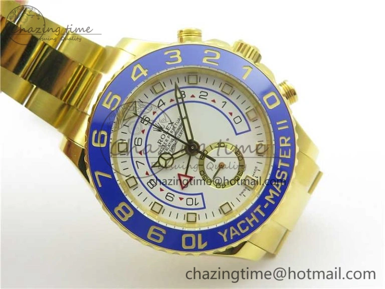YachtMaster II 116685 YG Blue Ceramic VRF 1:1 Best Edition on YG Bracelet A ZipUp 3042
