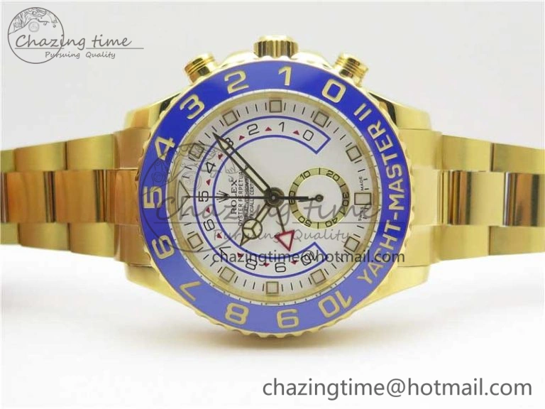 YachtMaster II 116685 YG Blue Ceramic VRF 1:1 Best Edition on YG Bracelet A ZipUp 3042