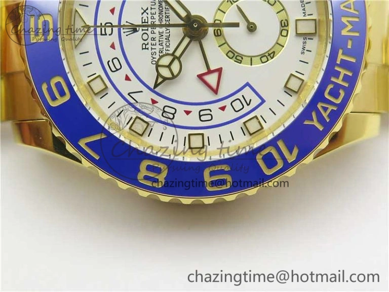 YachtMaster II 116685 YG Blue Ceramic VRF 1:1 Best Edition on YG Bracelet A ZipUp 3042