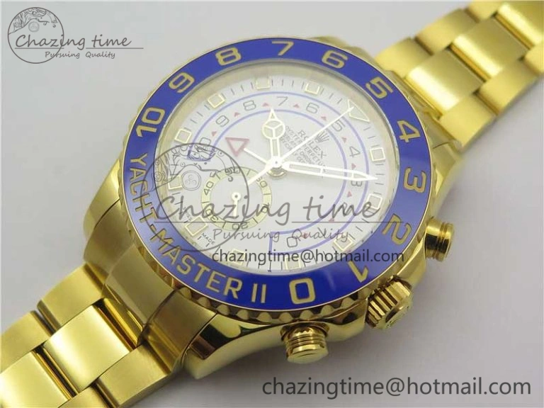 YachtMaster II 116685 YG Blue Ceramic VRF 1:1 Best Edition on YG Bracelet A ZipUp 3042